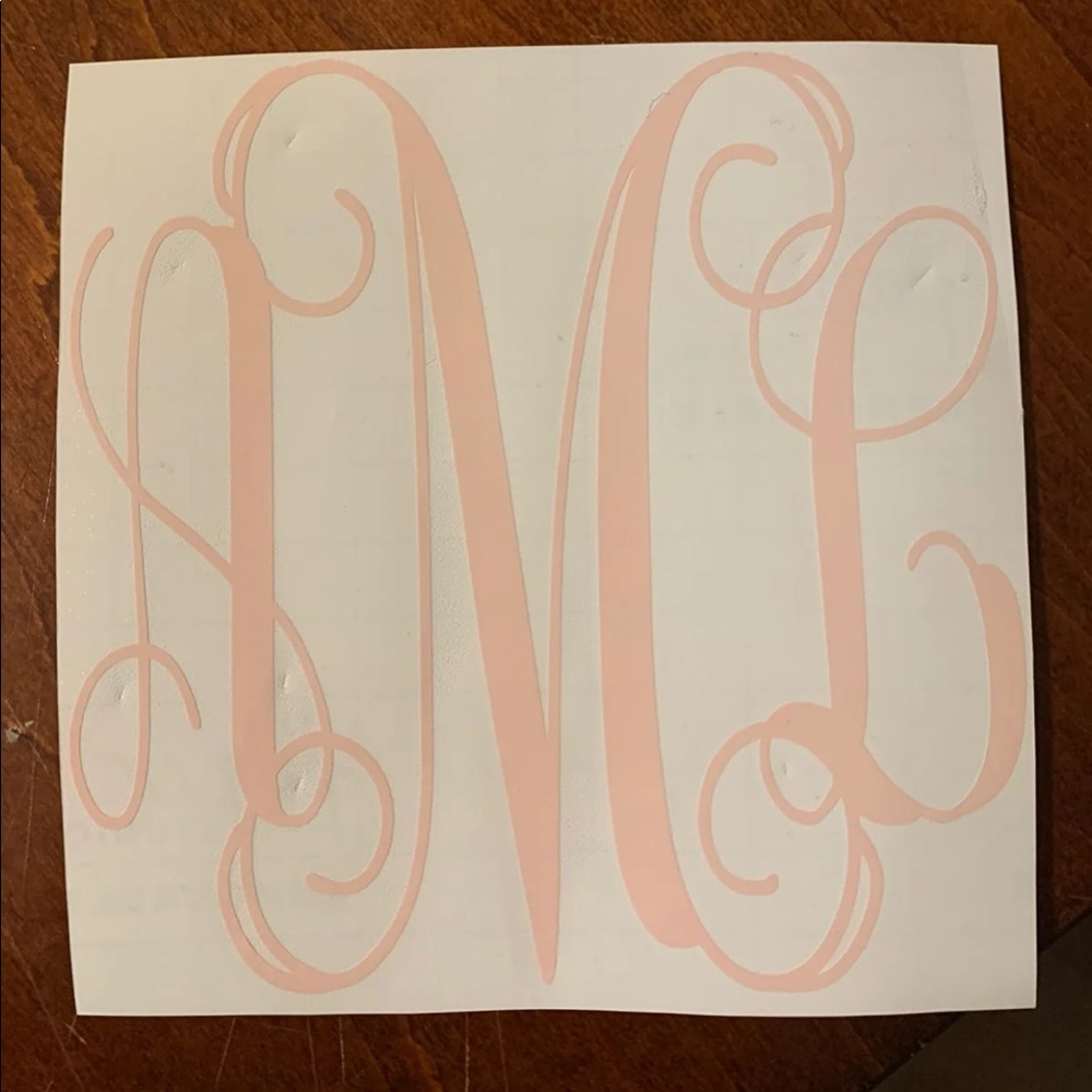 Monogram Car Decal